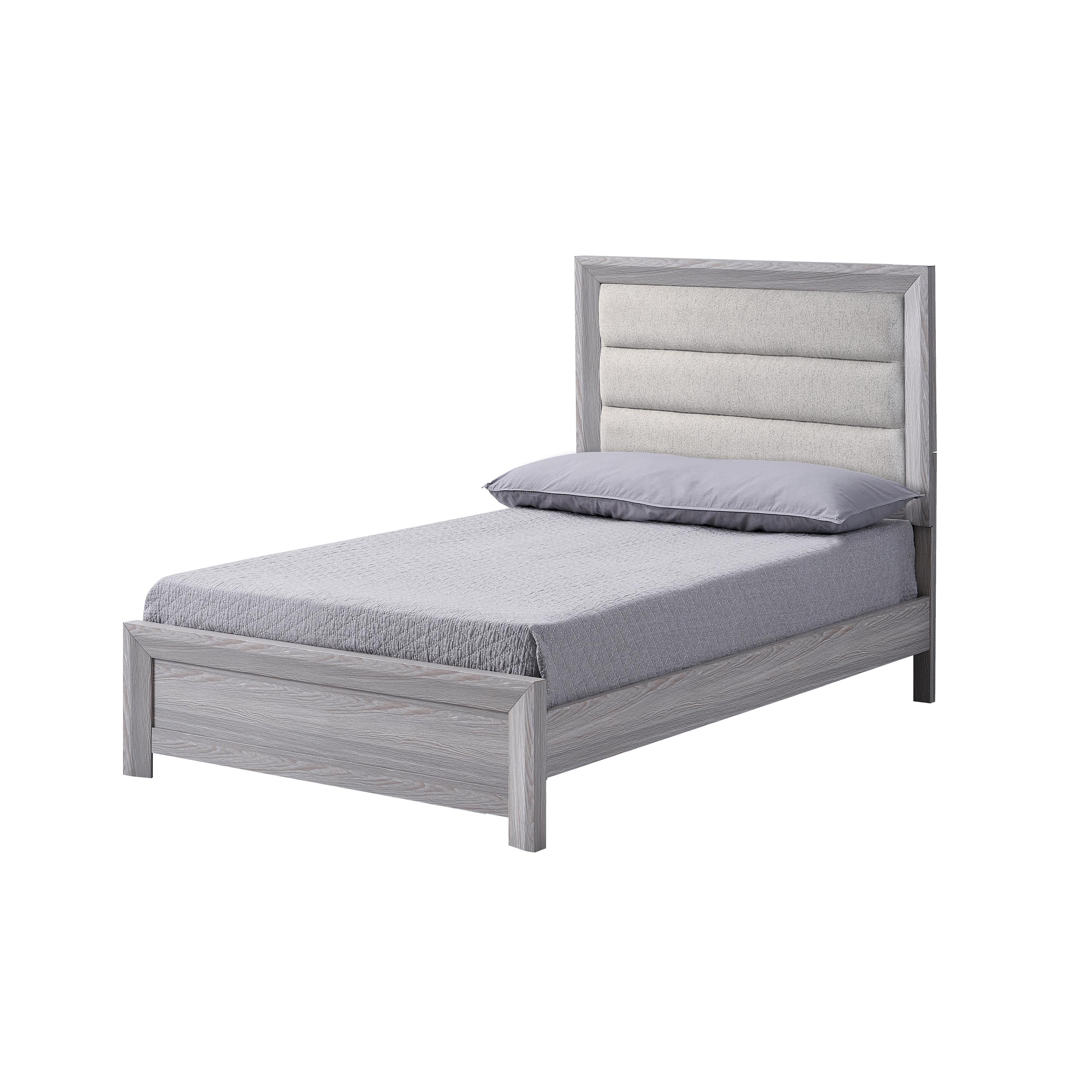 Crown Mark Adelaide B6712-T Twin Upholstered Bed - Driftwood IMAGE 1